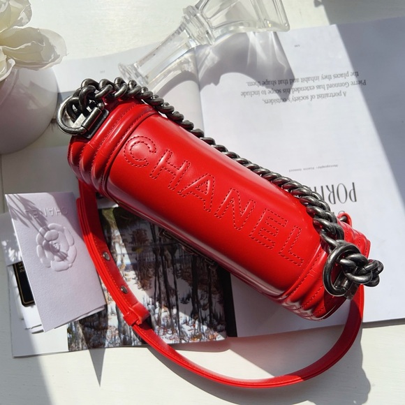 Chanel Reverso Boy Flap Bag Glazed Calfskin Small - Picture 2 of 9